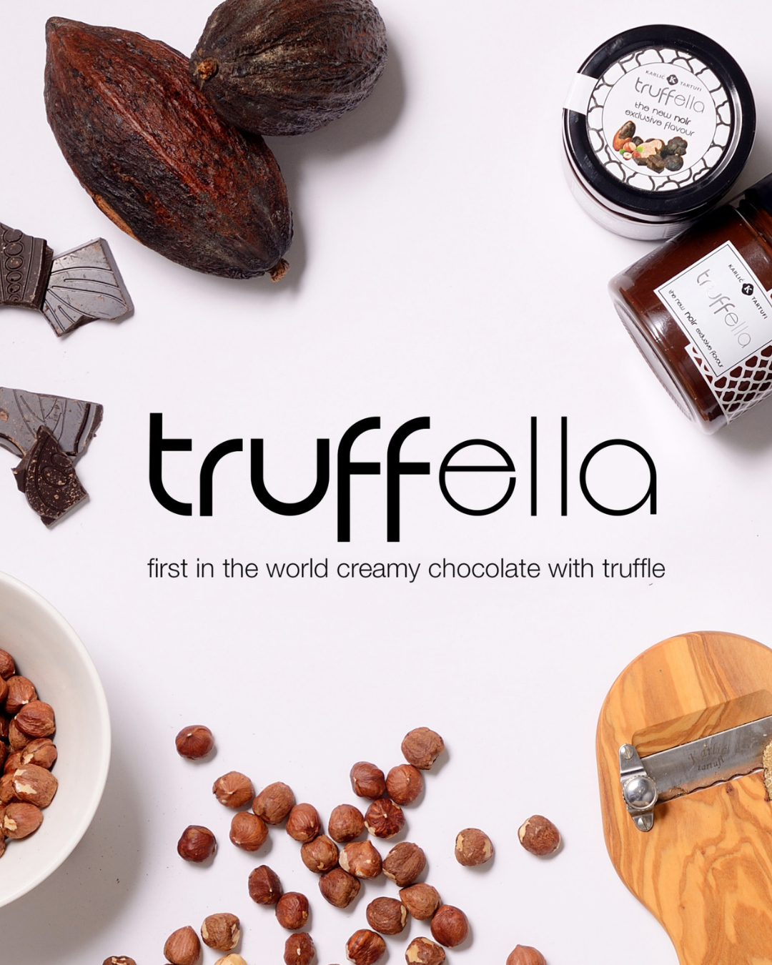 Truffella Noir - Creme aus Zartbitterschokolade und schwarzem Trüffel (90g)